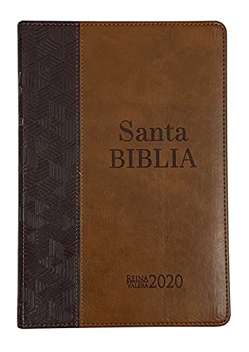 Biblia Reina Valera 2020 Ultrafina (1,6cm) Marrón / Café Letra 9 puntos Imitación Piel Canto Dorado Diseño Contemporáneo