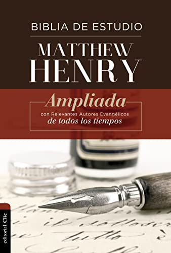 Biblia De Estudio Matthew Henry, tapa dura con índice: Reina Valera Revisada, Ampliada (FONDO)