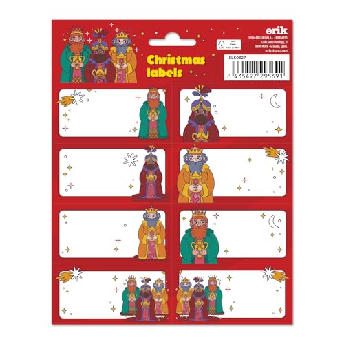 Grupo Erik Etiquetas adhesivas Navidad Día de Reyes - Etiquetas regalo Navidad / 16 Etiquetas Navidad - Etiquetas regalo - Pegatinas...