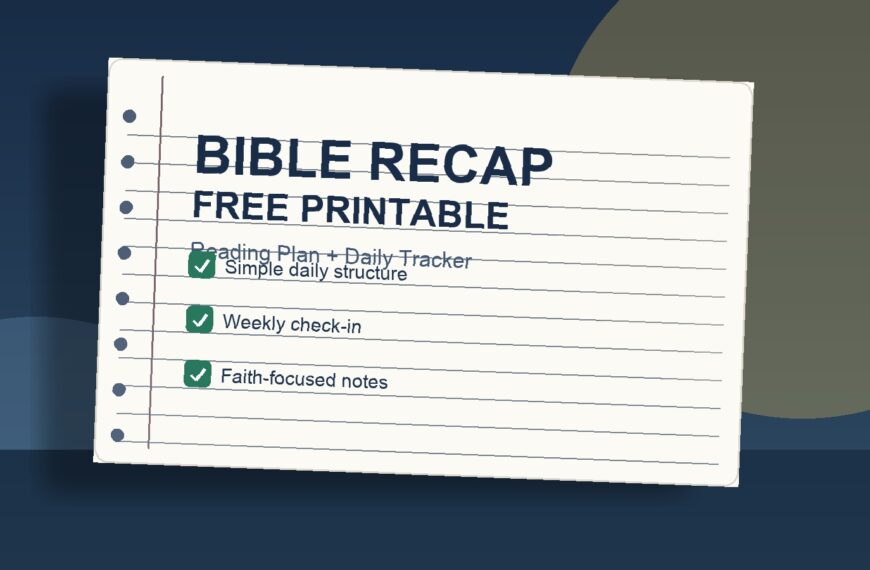 The Bible Recap Free Printable Tracker: Daily Reading Plan Template