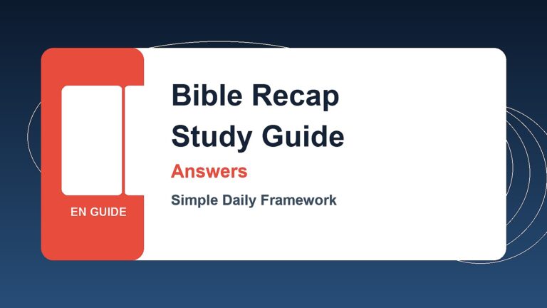 Bible Recap study guide answers practical framework cover image