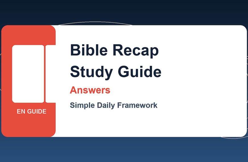 Bible Recap study guide answers practical framework cover image
